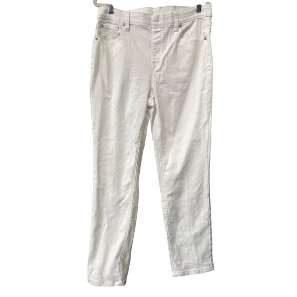 DG2 Diane Gilman Jeggings Size 14 Virtual Stretch Denim Pull On 5 Pocket White - Picture 2 of 7